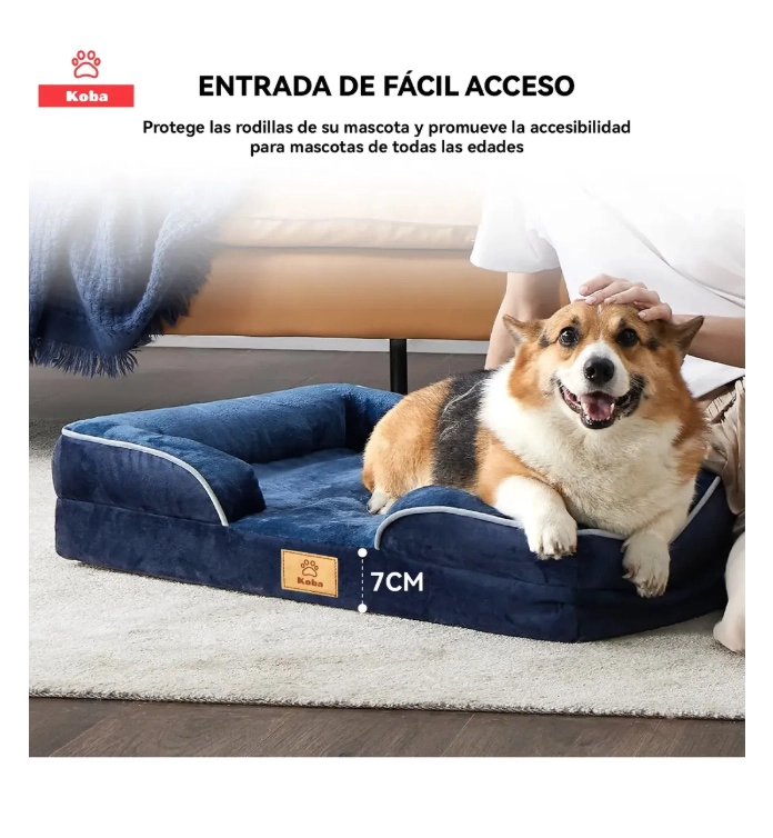 CAMA ANTIESTRES PERRO COLCHON ORTOPEDICA - 7