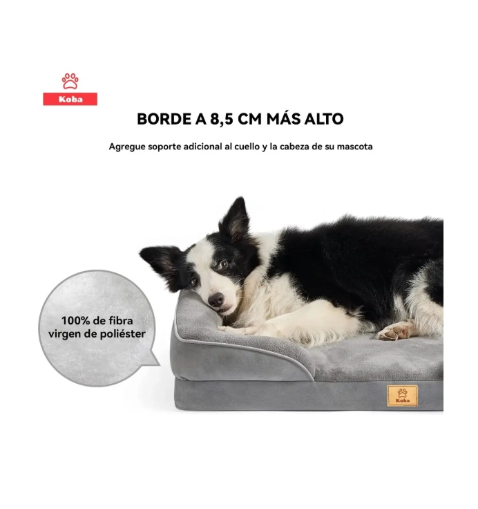 CAMA ANTIESTRES PERRO COLCHON ORTOPEDICA - 2