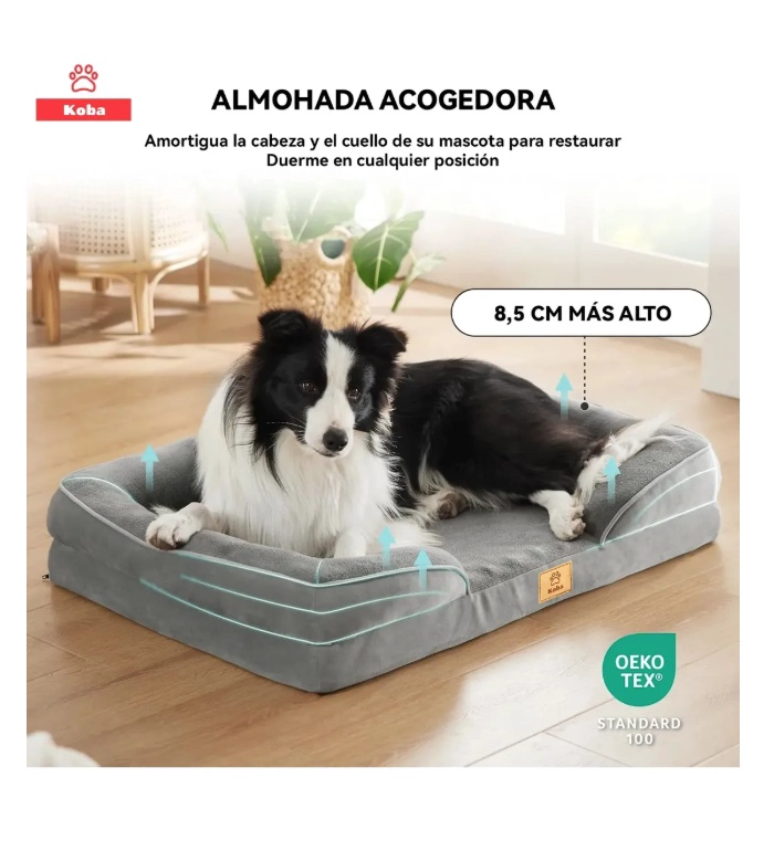CAMA ANTIESTRES PERRO COLCHON ORTOPEDICA - 3