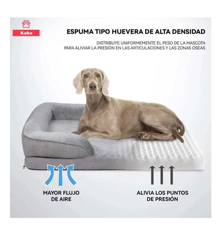 CAMA ANTIESTRES PERRO COLCHON ORTOPEDICA - 4