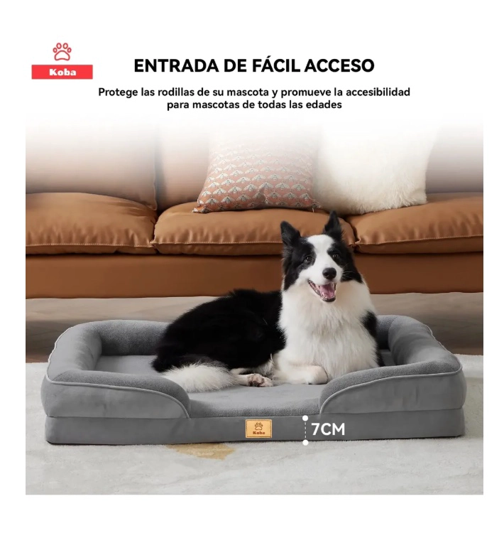 CAMA ANTIESTRES PERRO COLCHON ORTOPEDICA - 7