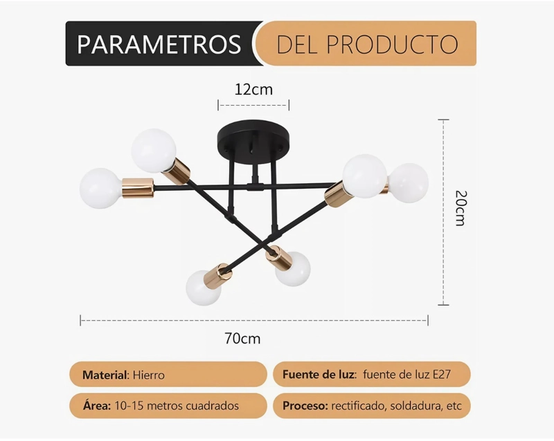 LAMPARA DE TECHO COLGANTE - 3