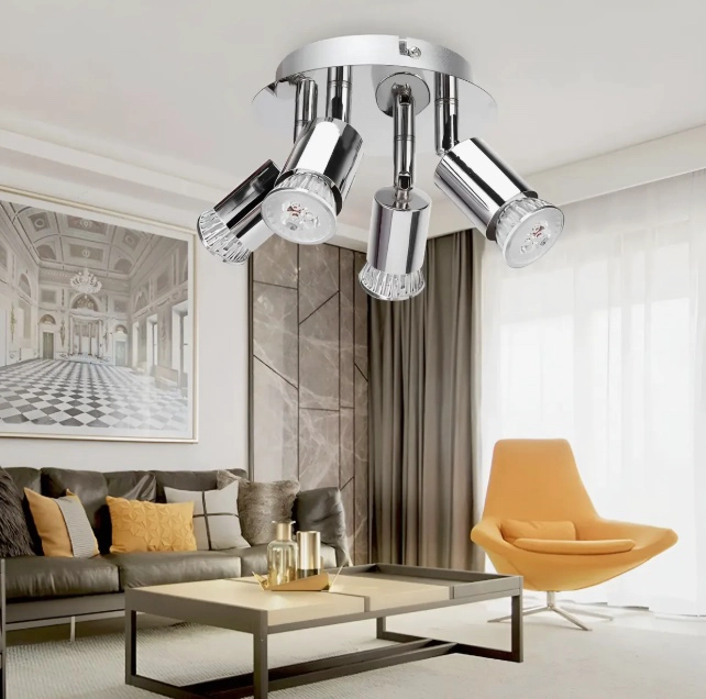 LAMPARA DE TECHO ORBICULAR 4 FOCO LED - 6