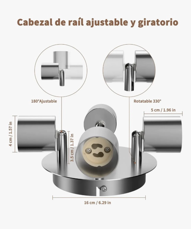 LAMPARA DE TECHO ORBICULAR 4 FOCO LED - 7
