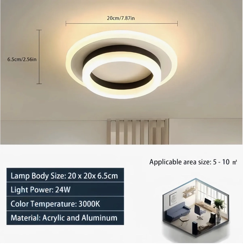 LAMPARA DE TECHO LED MODERNA - 2