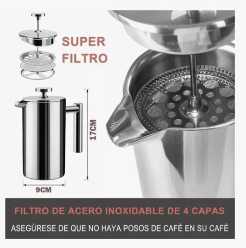 CAFETERA DE PRENSA FRANCESA, 800 ML - 2