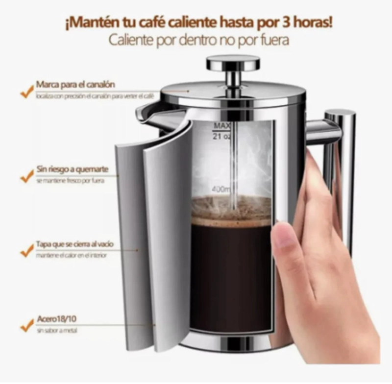 CAFETERA DE PRENSA FRANCESA, 800 ML - 7