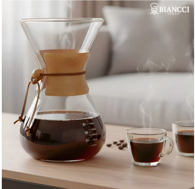 CAFETERA TIPO CHEMEX DE VIDRIO POR GOTEO - 1