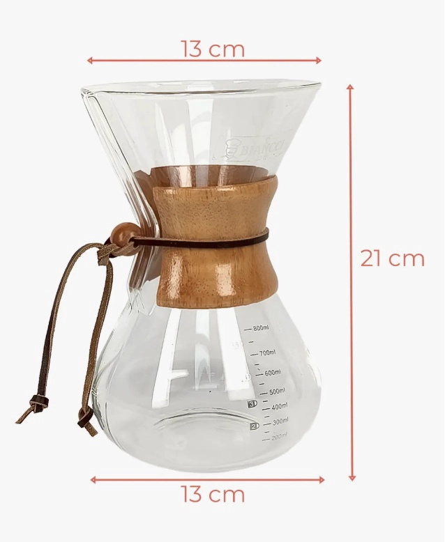 CAFETERA TIPO CHEMEX DE VIDRIO POR GOTEO - 2