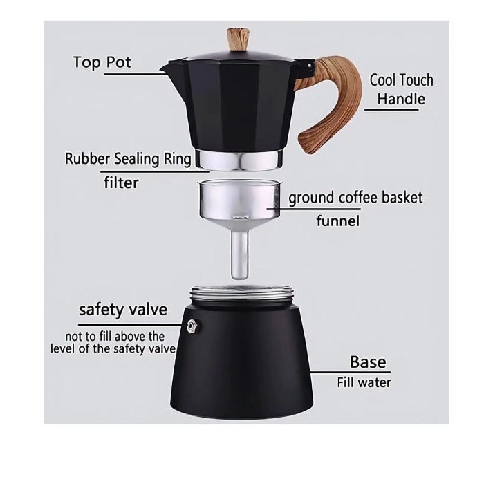 CAFETERA ESPRESSO ITALIANA 6 TAZAS - 6