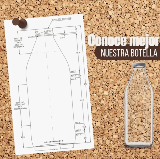 PACK 22 BOTELLAS VIDRIO 1000ML CON TAPA - 3