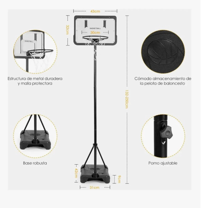 CANASTA DE BASQUETBOL BALONCESTO - 4