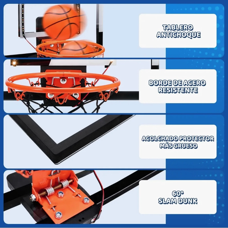 TABLERO DE BASQUETBOL NIÑOS CON CONTADOR ELECTRONICO - 3