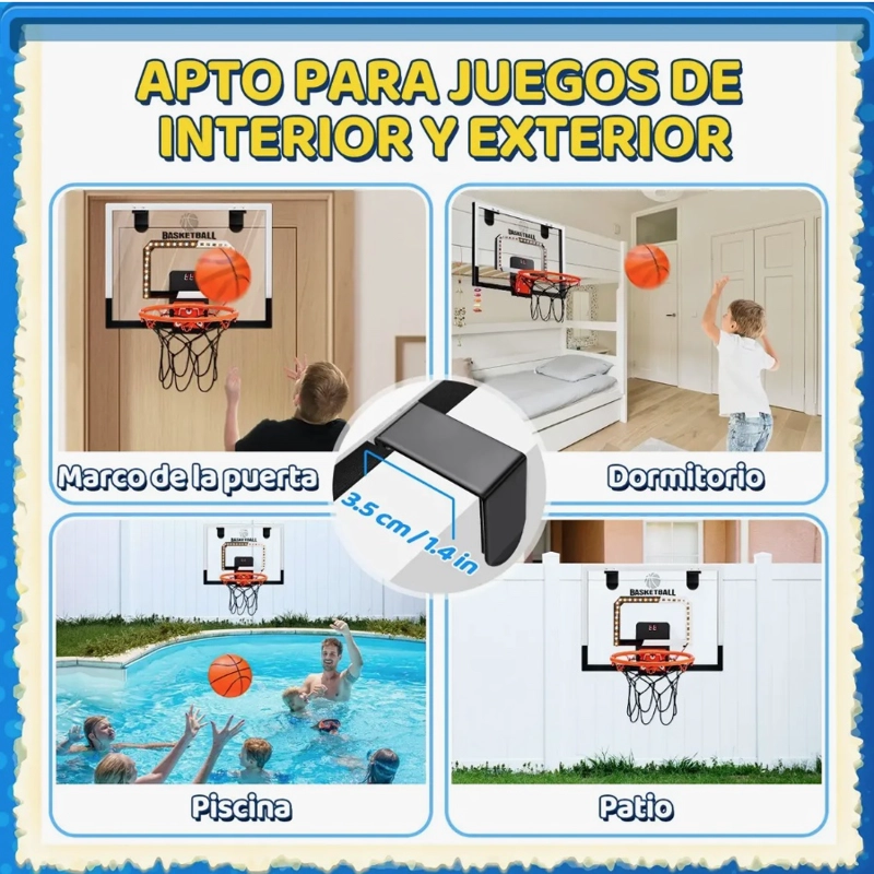 TABLERO DE BASQUETBOL NIÑOS CON CONTADOR ELECTRONICO - 5