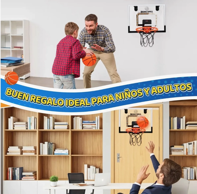 TABLERO DE BASQUETBOL NIÑOS CON CONTADOR ELECTRONICO - 8