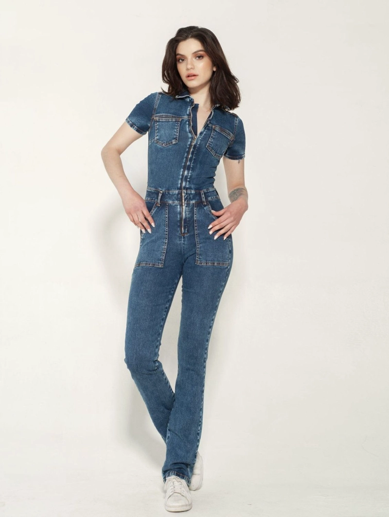 ENTERITO PUSH UP DENIM MOMCHIC AZUL - 1
