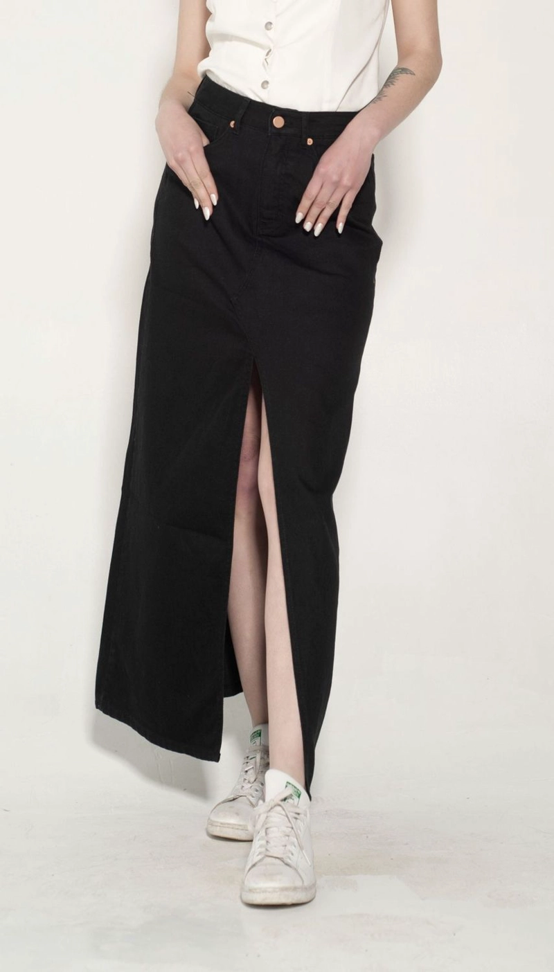 FALDA EVASE NEGRA MOMCHIC MOMCHIC NEGRO - 1