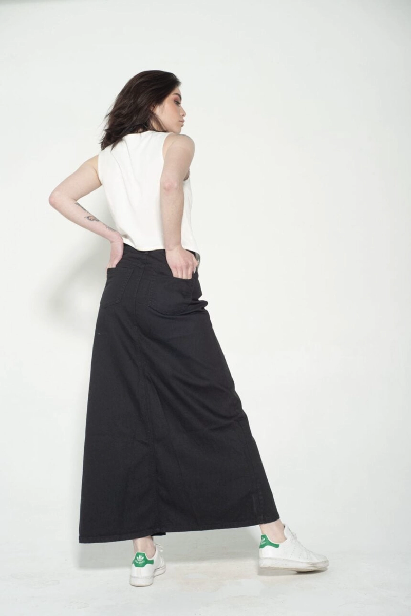FALDA EVASE NEGRA MOMCHIC MOMCHIC NEGRO - 3