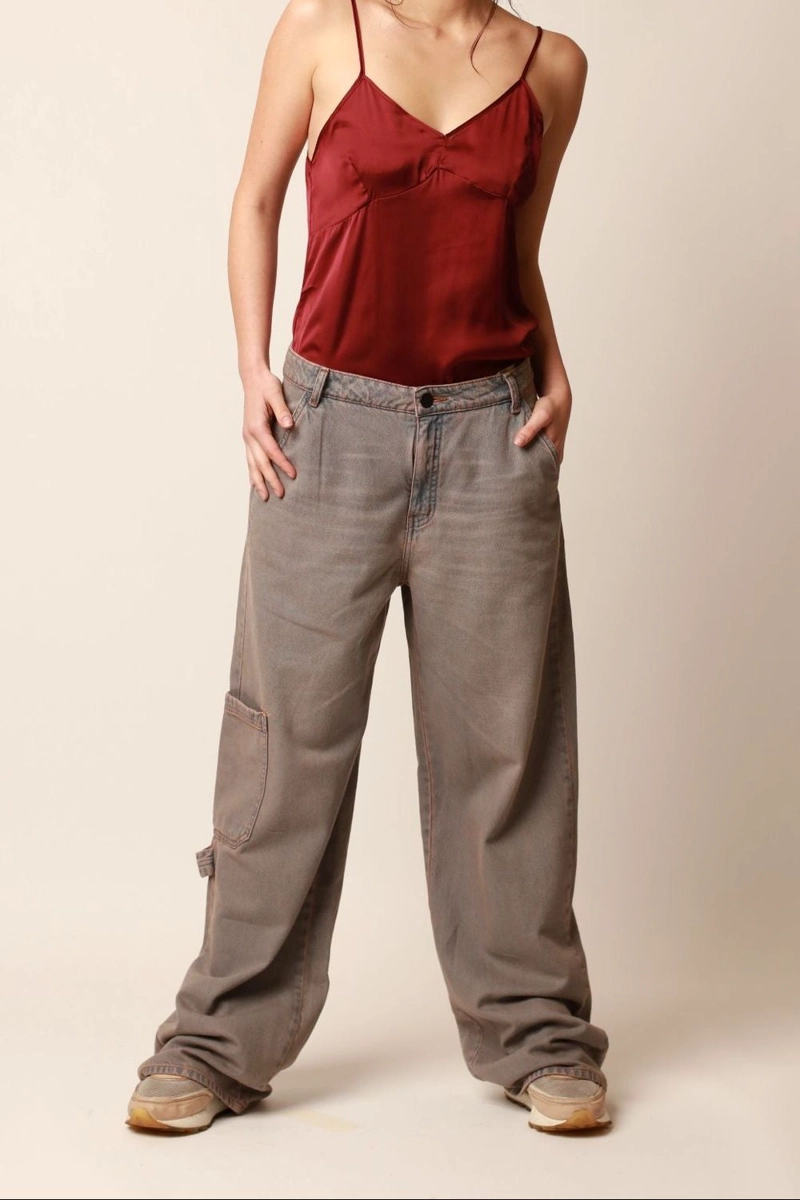 JEANS MIRANDA EXTRA BAGGY MOMCHIC AZUL VIOLETA - 1
