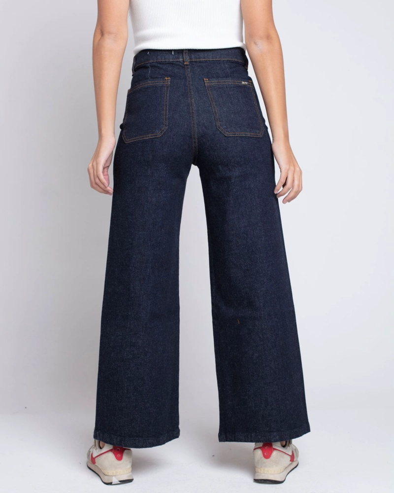 JEANS CULOTTE RAW AZUL MOMCHIC AZUL - 2