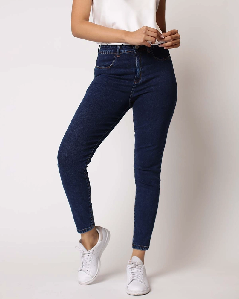 JEANS  SKINNY BASICO AZUL MOMCHIC AZUL - 1