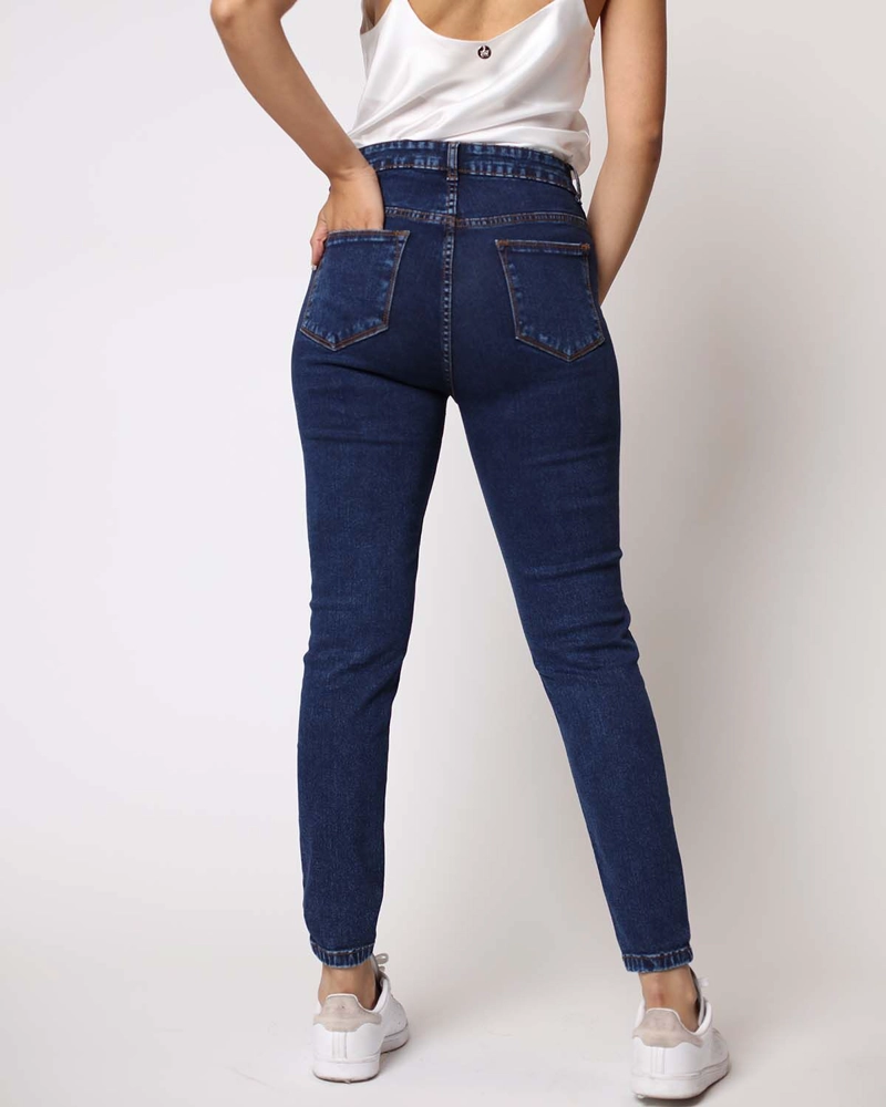 JEANS  SKINNY BASICO AZUL MOMCHIC AZUL - 2