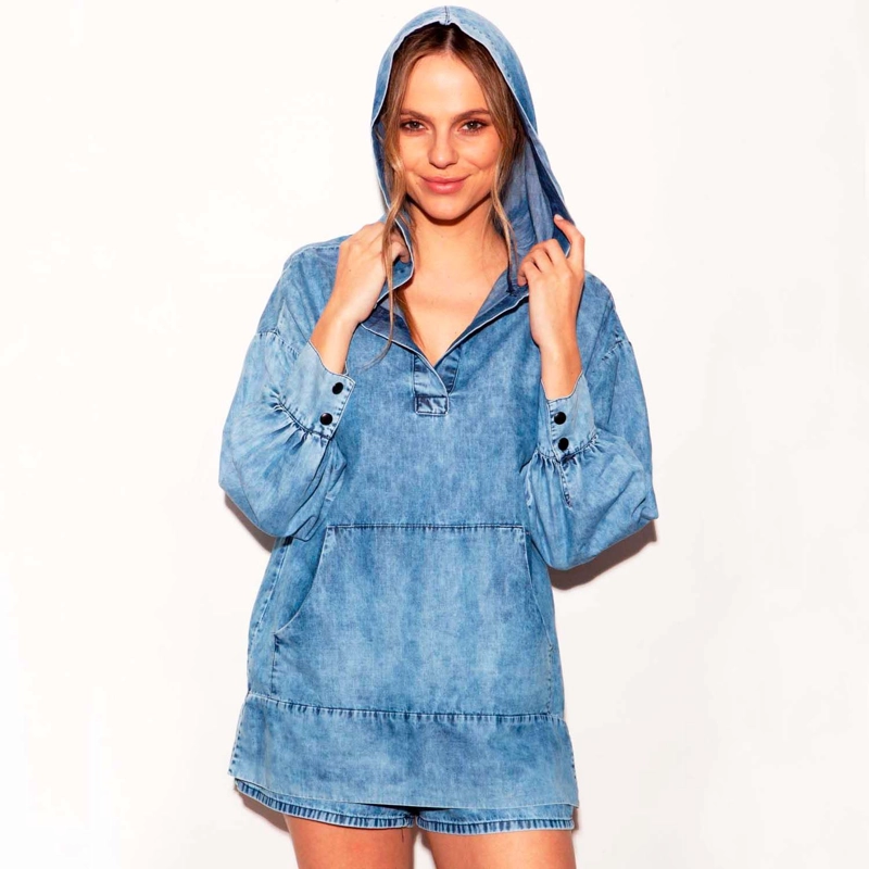 POLERON DENIM ALMA AZUL MOMCHIC AZUL - 3