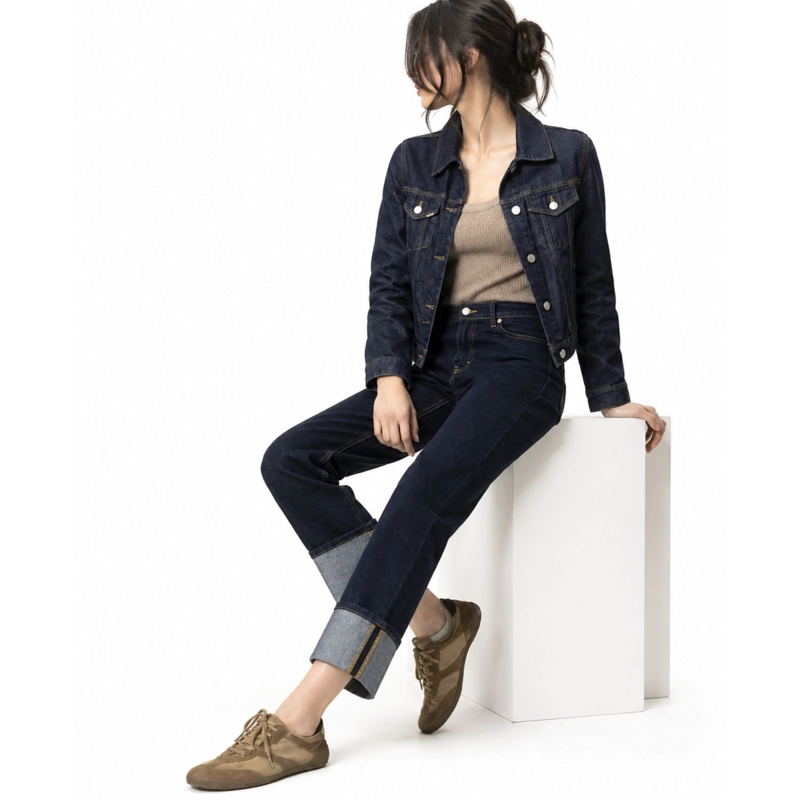 JEANS EMILIA  AZUL OSCURO MOMCHIC AZUL OSCURO - 1