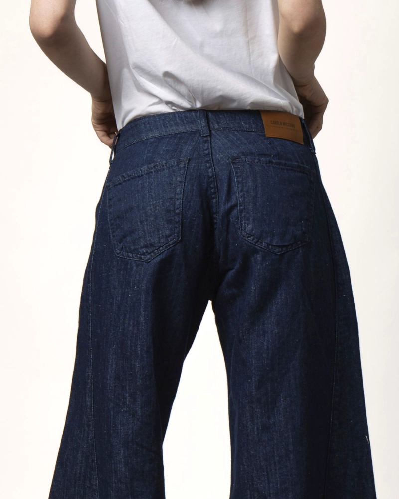 JEANS CAMPANA FLARE AZUL MOMCHIC AZUL OSCURO - 4