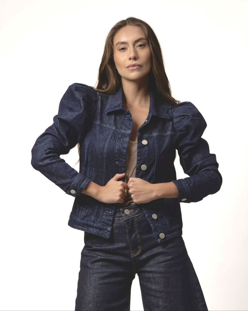 CHAQUETA GLOBO AZUL RAW MOMCHIC AZUL - 1