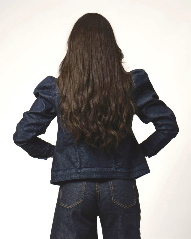 CHAQUETA GLOBO AZUL RAW MOMCHIC AZUL - 4