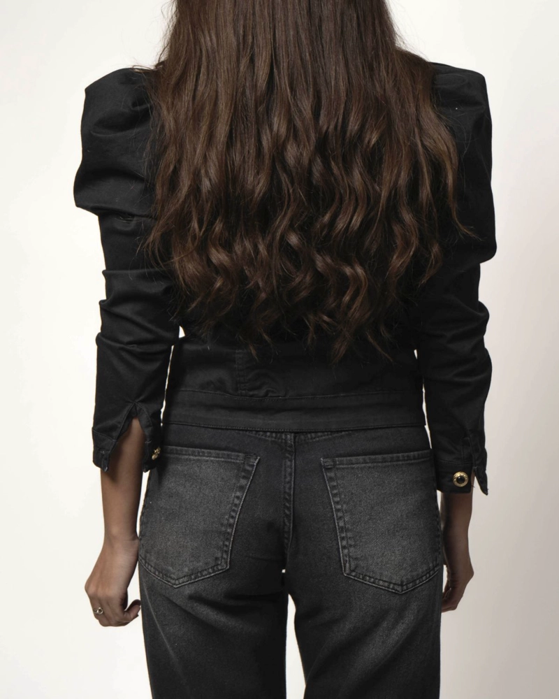 CHAQUETA GLOBO NEGRA MOMCHIC NEGRO - 4