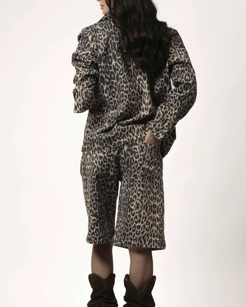 CHAQUETA ANIMAL PRINT MOMCHIC CAFE  CLARO - 3