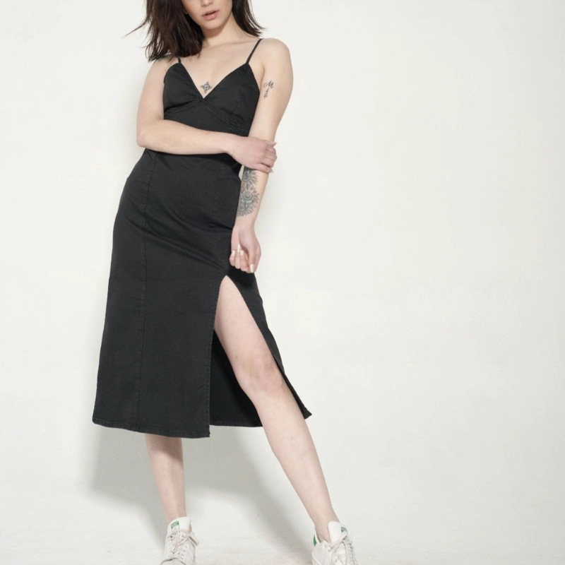VESTIDO PAVILO NEGRO MOMCHIC NEGRO - 1