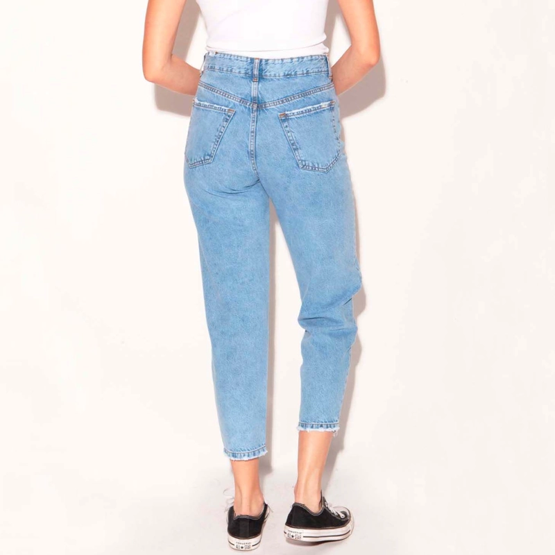 JEANS MOM RAQUEL CELESTE MOMCHIC AZUL - 2