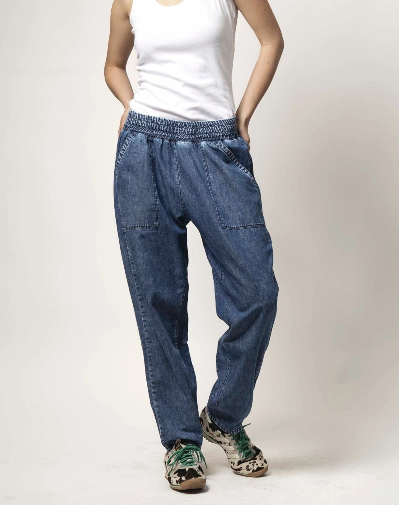 JEANS JOGGER BAGGY AZUL MOMCHIC AZUL - 1