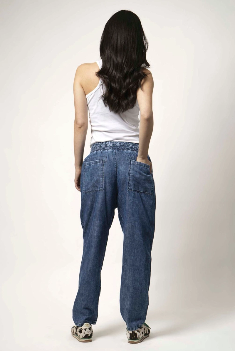 JEANS JOGGER BAGGY AZUL MOMCHIC AZUL - 2