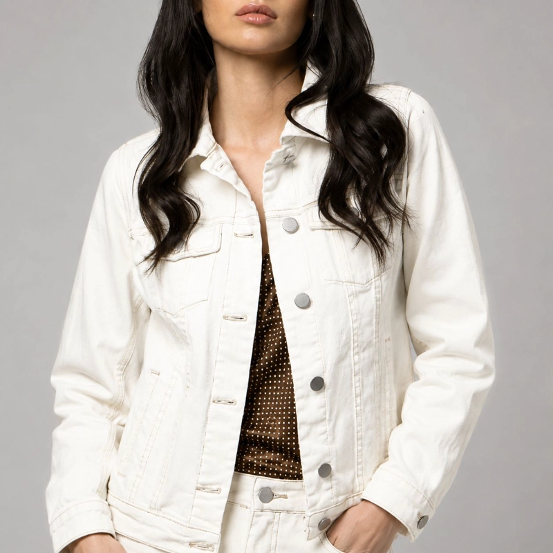 CHAQUETA HILDA CLASICA BLANCA MOMCHIC BLANCO - 2