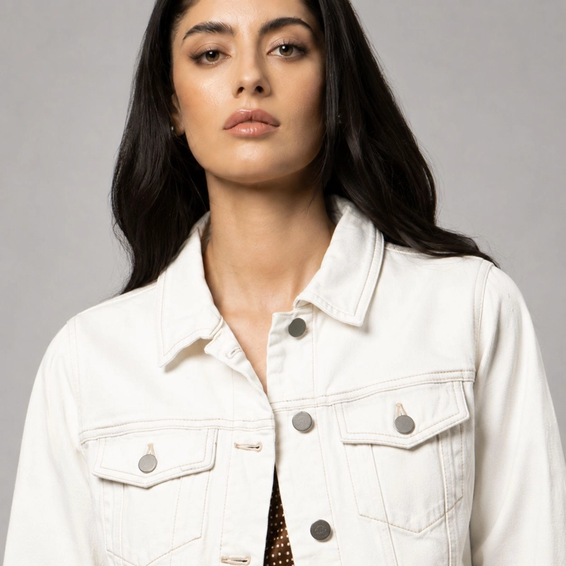 CHAQUETA HILDA CLASICA BLANCA MOMCHIC BLANCO - 4