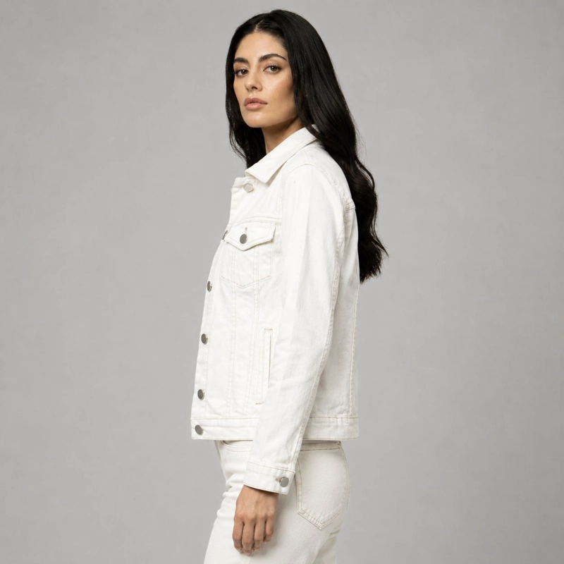 CHAQUETA HILDA CLASICA BLANCA MOMCHIC BLANCO - 5