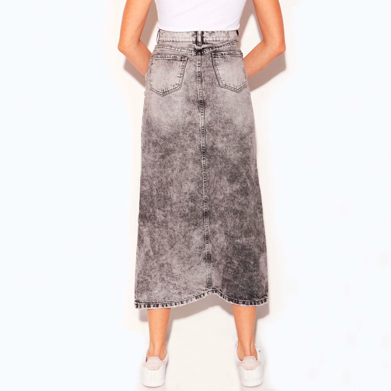 FALDA LARGA SOFIA GRIS MOMCHIC GRIS - 2