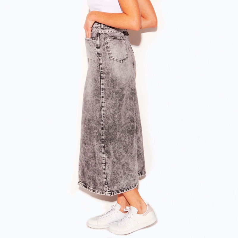 FALDA LARGA SOFIA GRIS MOMCHIC GRIS - 3