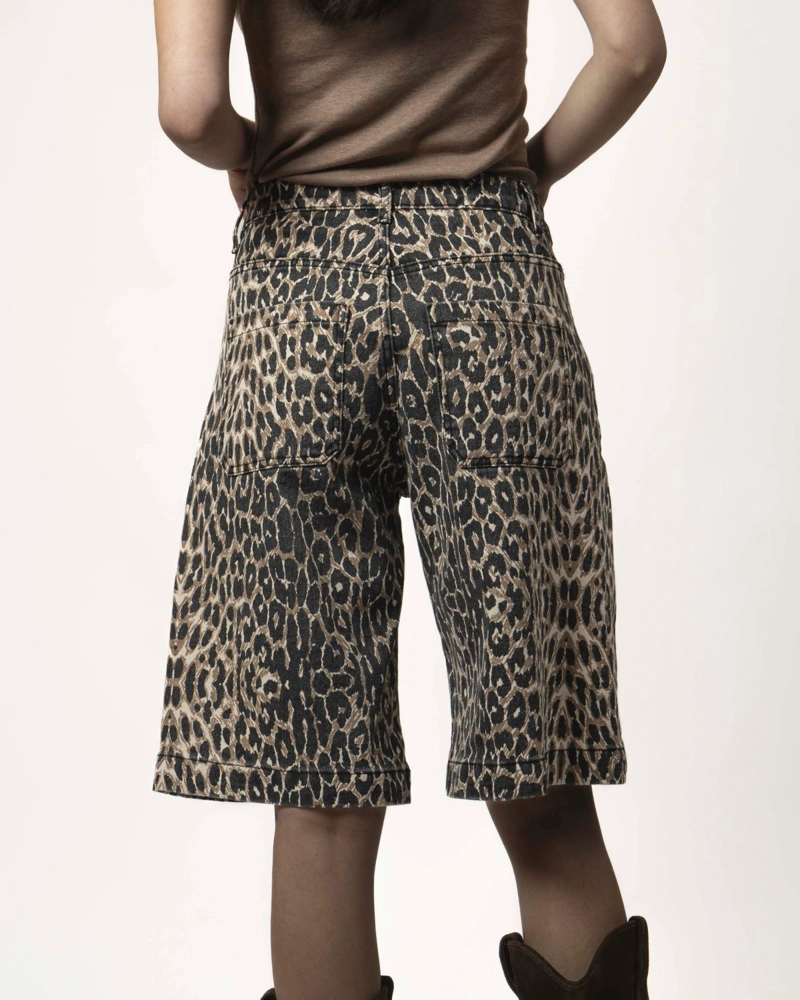 BERMUDA PALAZO ANIMAL PRINT MOMCHIC AZUL - 4