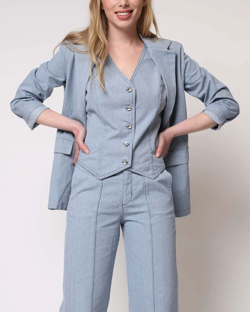BLEAZER TRAJE TWIG CELESTE MOMCHIC CELESTE - 1