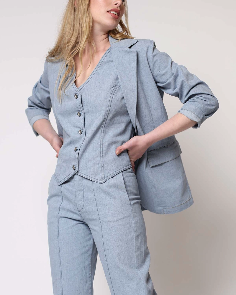 BLEAZER TRAJE TWIG CELESTE MOMCHIC CELESTE - 3