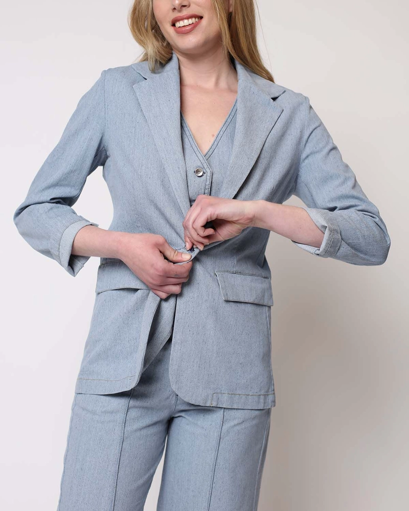 BLEAZER TRAJE TWIG CELESTE MOMCHIC CELESTE - 4
