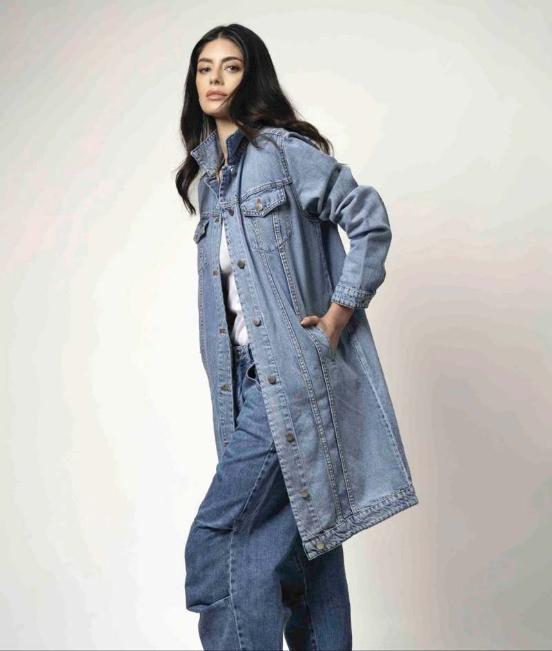 CHAQUETA MELI EXTRA LARGA AZUL MOMCHIC AZUL - 3