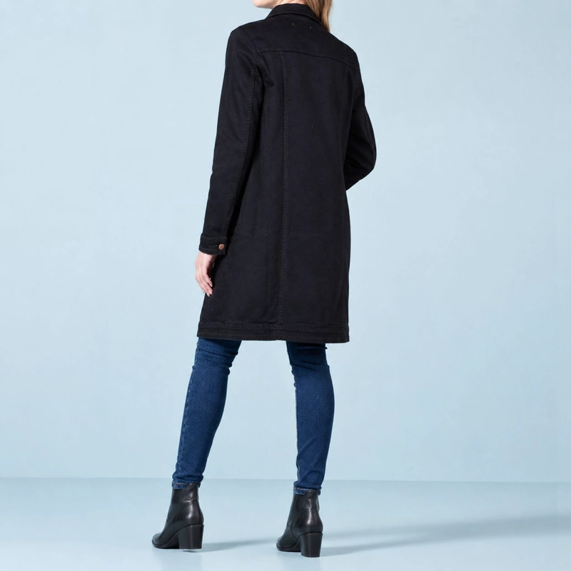 CHAQUETA EXTRA LARGA NEGRA MOMCHIC NEGRO - 5