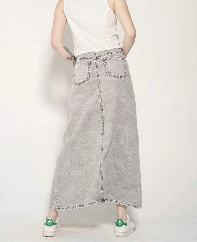 FALDA EVASE LARGA GRIS MOMCHIC GRIS - 2