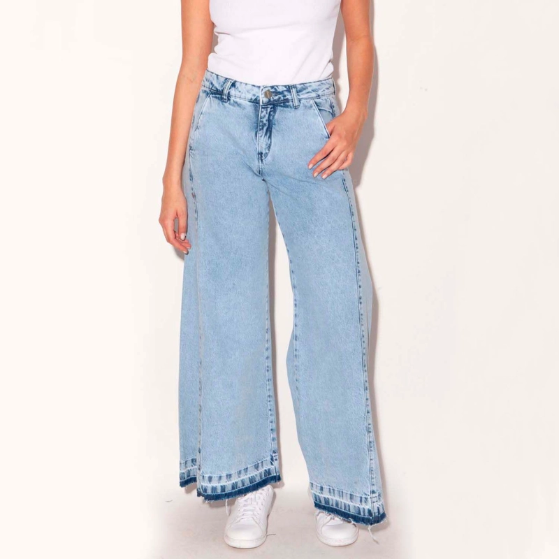 JEANS WIDE LISA RAY CELESTE MOMCHIC CELESTE - 1